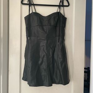 NWT Free People vegan leather / pleather dress